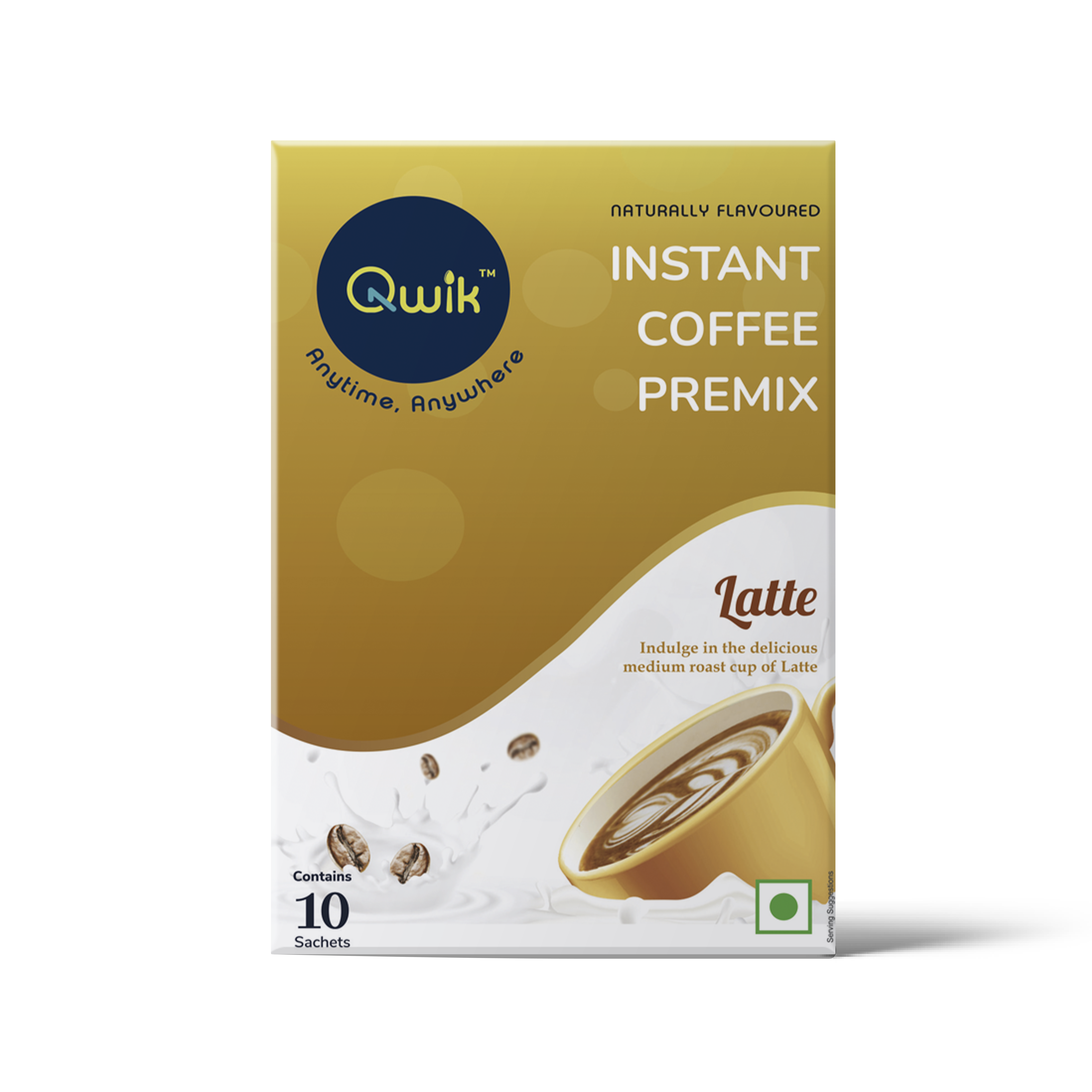 Qwik Instant Coffee premix Latte 10 pouch